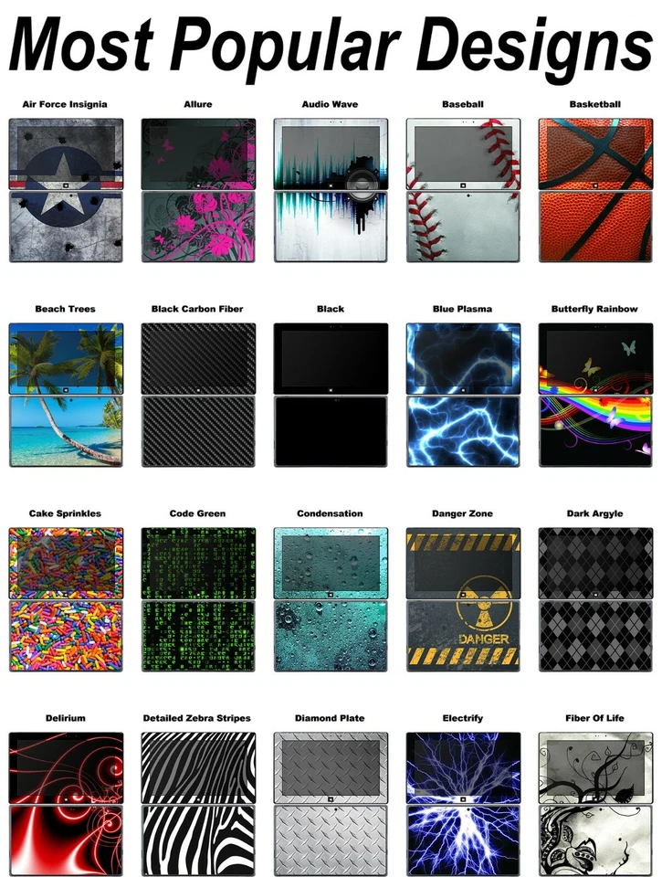 Choose Any 1 Vinyl Decal/Skin for Microsoft Surface Pro 1st Gen - Free Shipping! - Image 2 of 4