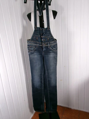 Pantalon salopette bleu délavé effet usé stretch PEPE JEANS W26 34/36 - Photo 1/4