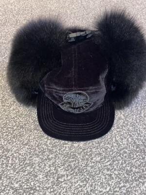 Moncler Fluffy Ear Flap Side Cap Hat | eBay