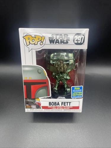 Funko Pop! Star Wars Boba Fett #297 Green Chrome Summer Con 2019 (New)