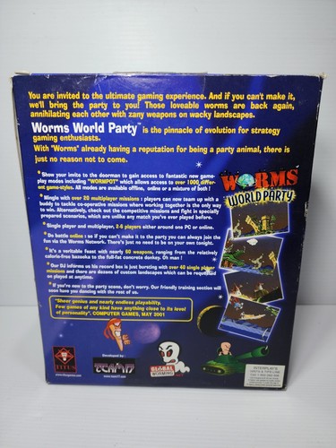 Worms World Party PC CD Big Box - Ex Rental - READ Description - Picture 4 of 7