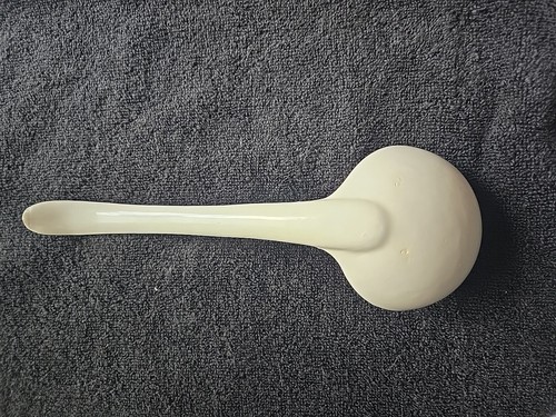 Zuppa accento fiore corona reale vintage cucita senza cucchiaio dipinta a mano - Foto 11 di 13
