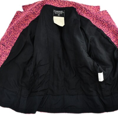 Chanel Setup Suit Jacket Skirt Pink 94A #44 192247 | eBay