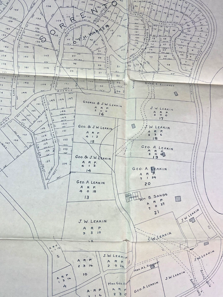 Antq 1903 Hollins Sorrento Station Map Baltimore Maryland Susquehanna Railroad - Image 3 of 4