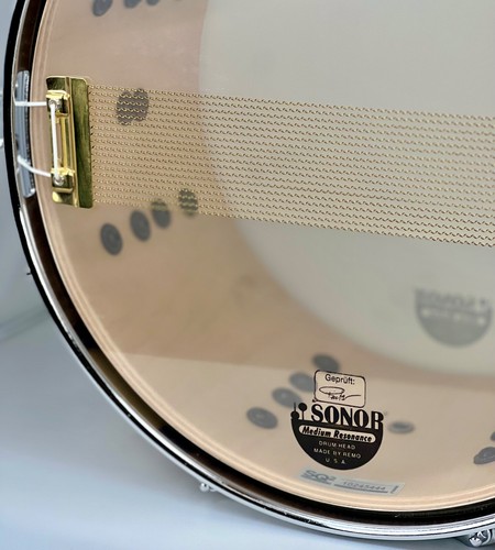 Sonor SQ2 13x7 Maple Medium African Marble Semi Gloss Snare Chrome Hardware - Picture 11 of 12