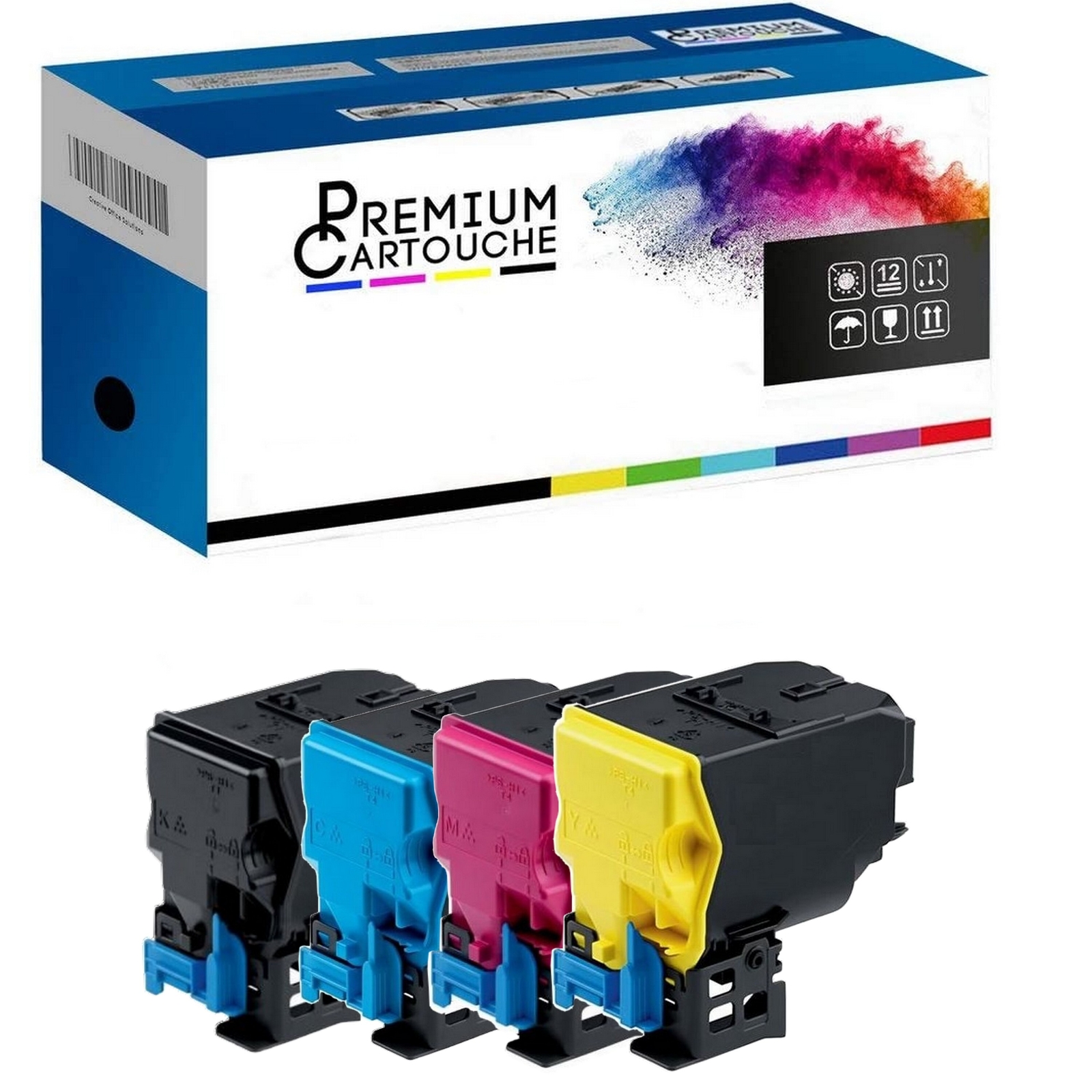 Toner TNP-22 Multipack Compatible Bizhub C35 - Lot de 5 Cartouches CMJN Premium