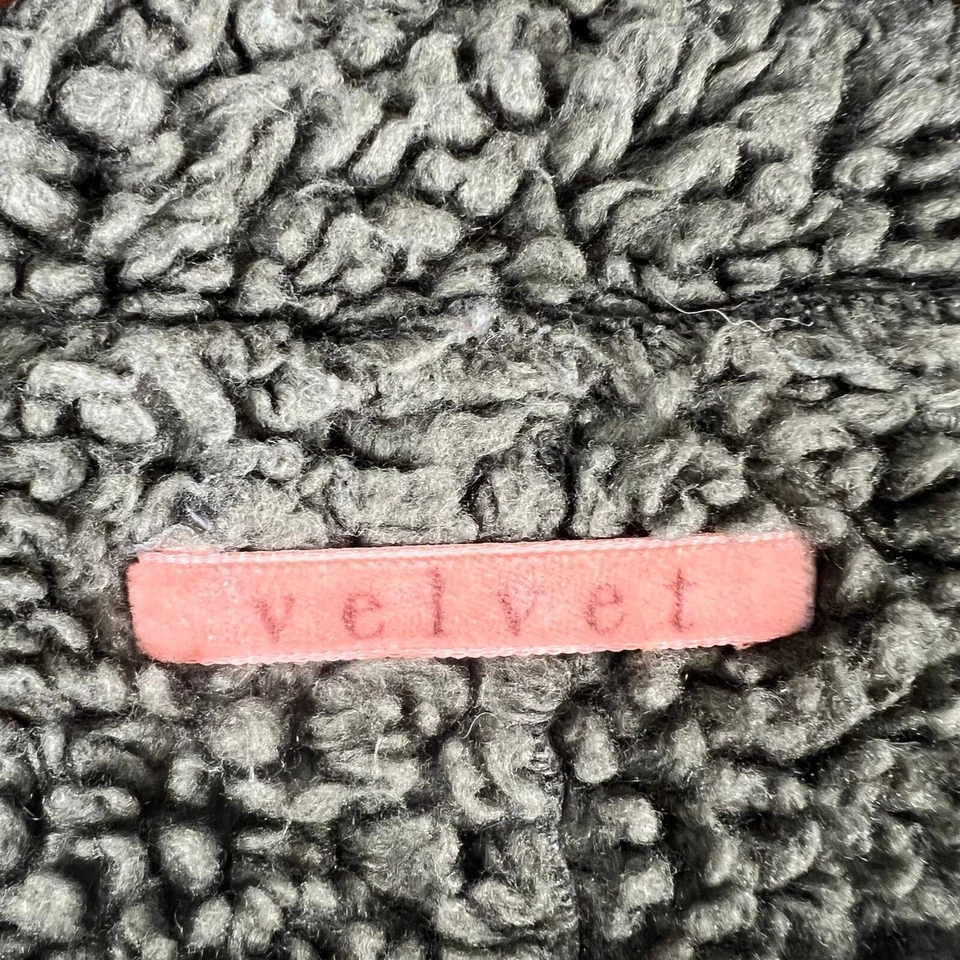 БАРХАТ Anthropologie искусственного Sheerling уголь серый молнии куртка SZ XL EUC - Изображение 3 из 4