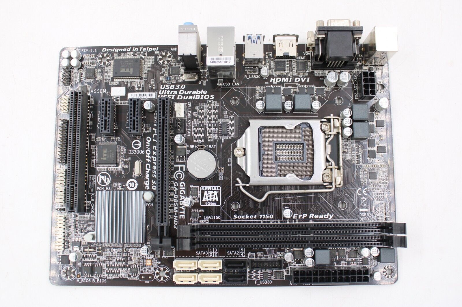 Gigabyte GA-B85M-HD3 Intel B85 LGA 1150 DDR3 Micro ATX Desktop Motherboard W/IO