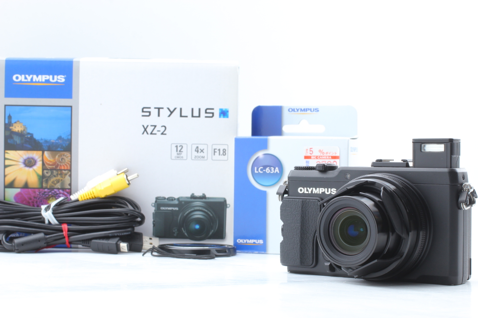 [Exc+5] Olympus Stylus XZ-2 12.0MP Compact Digital Camera Black From JAPAN
