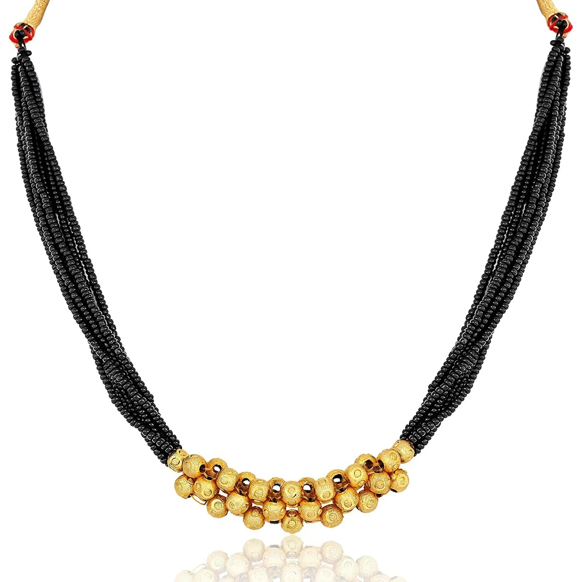 Indian Maharashtrian Moti Pearl Tanmaniya Mani Mala Thushi Mangalsutra Necklace