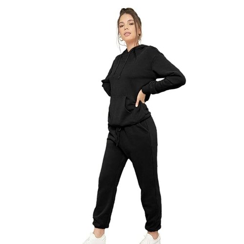 Ladies Hoodie Set Outfit Hoodie Bottoms 2pc Activewear Lounge Hoody UK Size S-XL - Picture 4 of 5