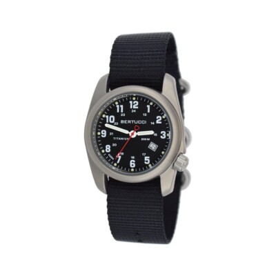 Bertucci A-2T Original Classic Men Black Dial Black Strap Quartz Watch 12022