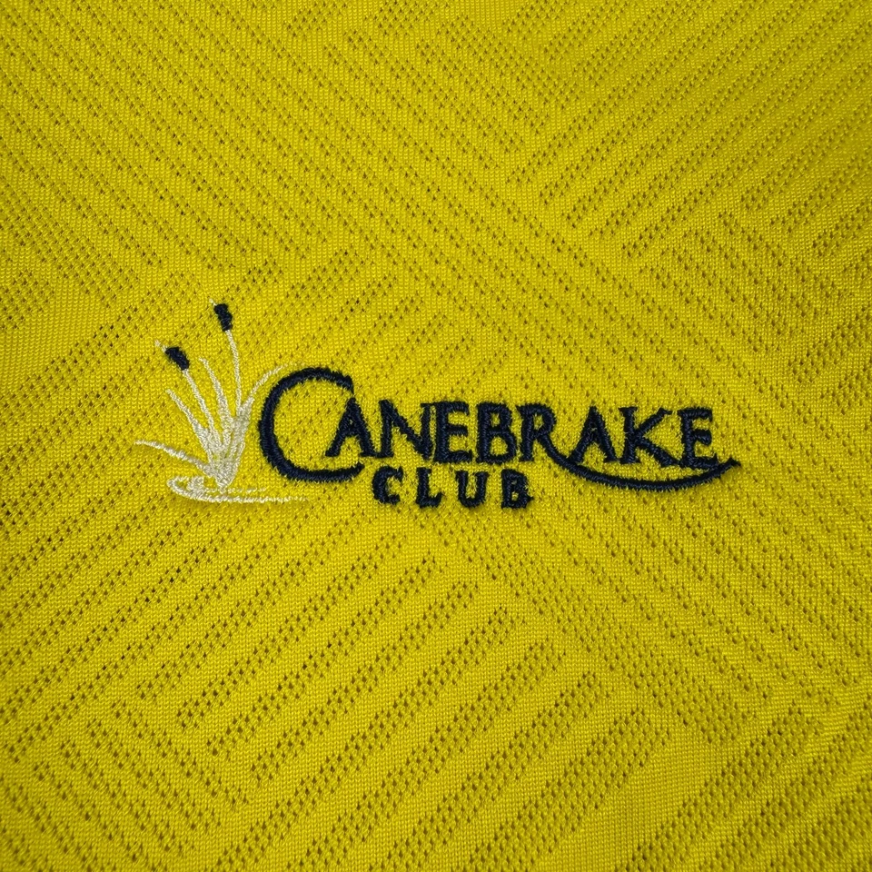 Camisa Polo Antigua 1/4 Cremallera Canebrake Club AL Amarilla Mujer Mediana M Foto 4 de 4