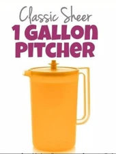 SALE! TUPPERWARE CLASSIC GALLON PITCHER ICONIC PUSH BUTTON FLAVOR SAVIOR SEAL 
