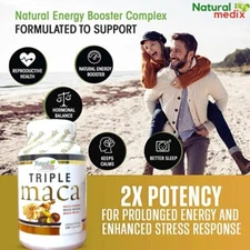 Maca Triple Root Premium Peruvian Organic Blend for Energy & Vitality