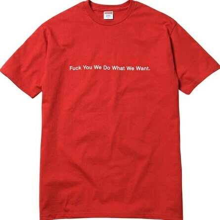 Tee rouge Supreme What We Want S S/S 15