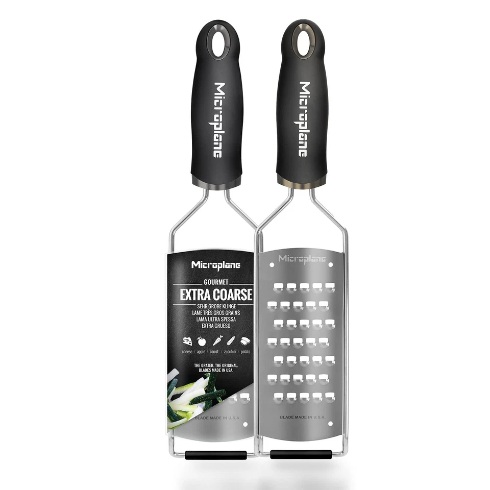 Microplane Reibe Gourmet Serie extra grob Edelstahl schwarz