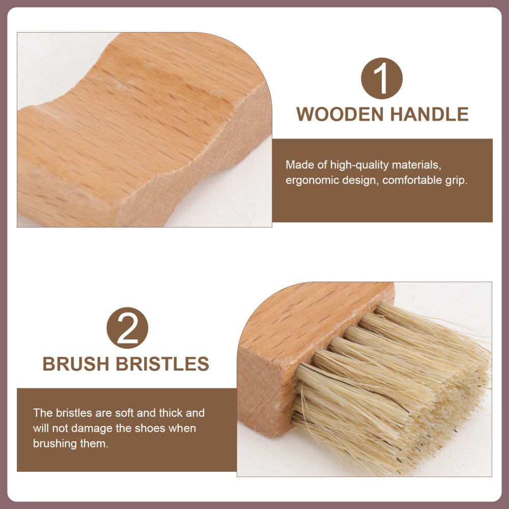 2pcs Boot Oil Brush Shoes Polishing Tool Shoe Polish Brush Shoe Shine