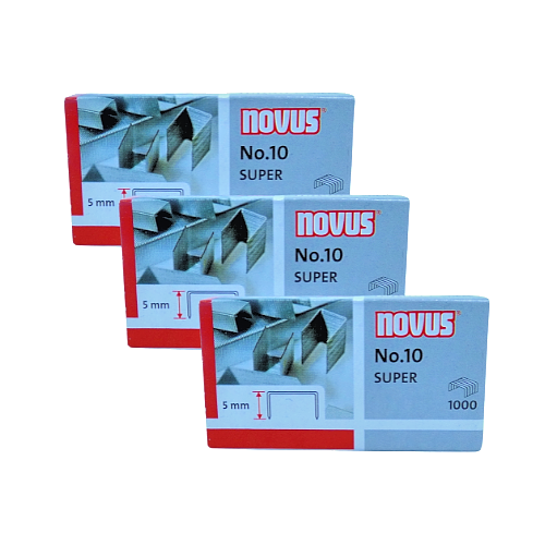 Novus No.10 Heftklammern 3000 StüCk Tackerklammern Kleine Hefter Tacker Klammern-image