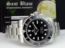 ROLEX - 40mm Mens Stainless Steel Submariner Black Dial 114060 - SANT BLANC 6