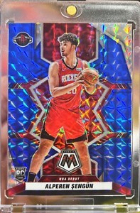 2021-22 Mosaic Alperen Sengun Rookie Blue NBA Debut Prizm /99 RC #272
