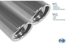 FOX Duplex Sportauspuff Audi A5 B8 Sportback und quattro 3.2l FSI 195 kW je 2x90