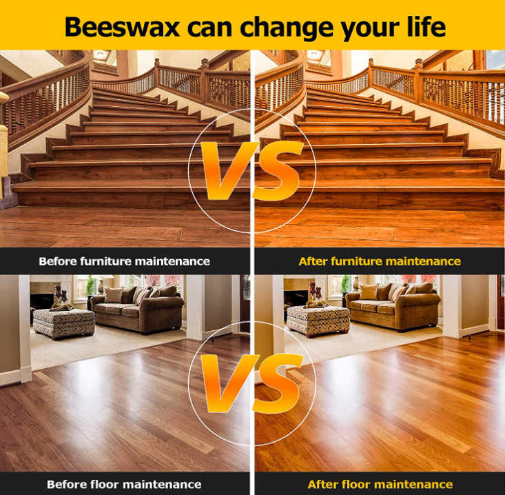 Wood Finishing Wax Cleaner Polish Restorer Floor Table Furniture Scratch Remover