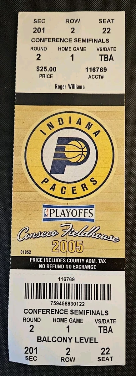 Basketball Indiana Pacers Vintage Sports Ticket Stubs for sale | eBay