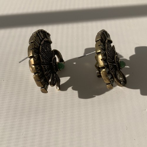 Heidi Daus Rhinestone Fan Bows Earrings Art Deco Style Baguettes NWOB On Card - Picture 13 of 17