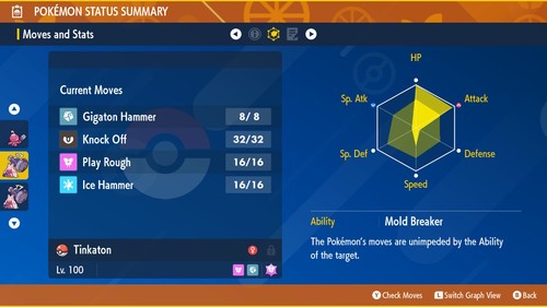 Pokémon Escarlata y Violeta Tinkaton 6IV Brillante 🙂 y no brillante Mejores Estadísticas Hogar - Imagen 3 de 5