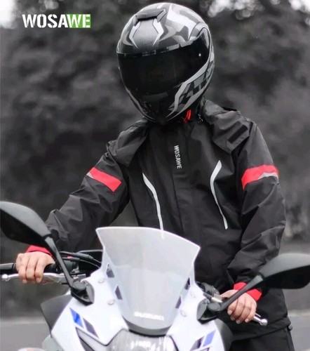 Tuta Anti pioggia Uomo Donna Riflettente Per Moto E Tutti Gli Sport All' Aperto - Foto 2 di 8