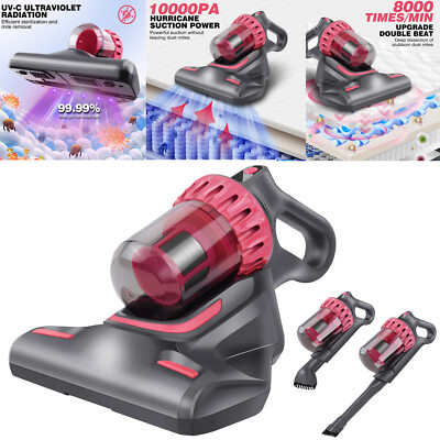 30000pa Handheld Mite Remover Home Bed Mattress Vacuum Sofa Cleaner USB UV-C US