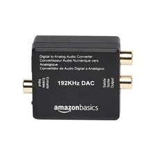 192 KHz Digital Optical coax to Analog RCA Audio Converter, ABS
