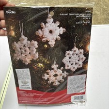 Bucilla 86984E Elegant Christmas Snowflakes Felt Ornament Kit Set of 16
