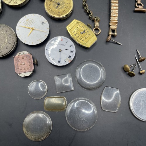 Vintage Watch Parts Lot. Movements, Bracelets, Bands, Straps, Crystals, Cases - Picture 3 of 8