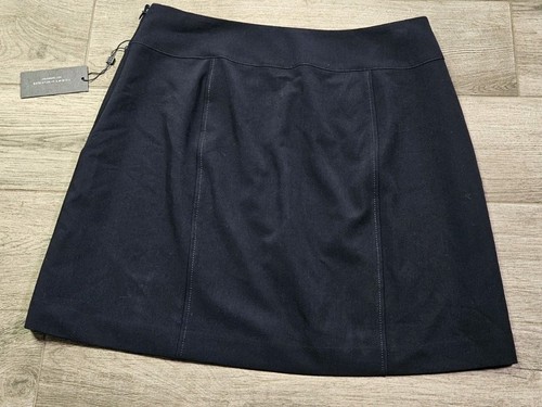 Tommy Hilfiger Suit Separates Seamed Side Zip Mini Skirt Dark Midnight Sz 10 NWT - Picture 2 of 8