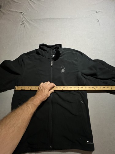 Spyder Speed Fleece Jacket Adult Medium Black Full Zip Long Sleeve Mens. - Picture 10 of 12