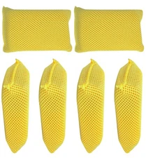 6-Pack, Bug Scrubber Sponge, Yellow, Large Microfiber