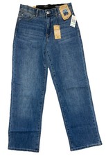 Curve Appeal Jeans Blue Concealed High Rise Comfort Waist Straight 8/29 NWT  