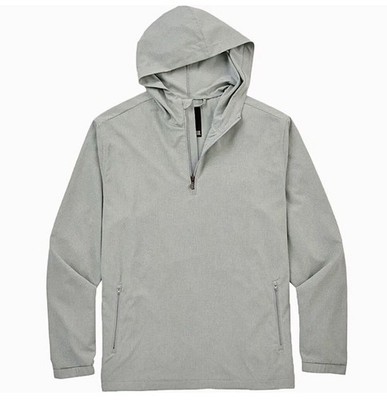 LINKSOUL Boardwalker AC Hooded 1/4 Zip Pullover Arctic Gray Men s M Performance