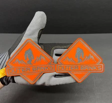 2PC Fender Outer Banks Sasquatch Foot Engraved Car Emblem Badge Sport MULTICOLOR