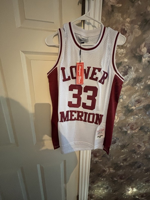 Headgear Classics Lower Merion Bryant 33 Basketball Jersey White/Maroon Size S
