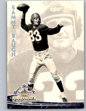 1948-52 Exhibit Black & White (W468) #NNO Sammy Baugh yellow Variations