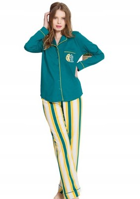 Vienetta Secret Damen-Pyjama aus Baumwolle, XL 42 44