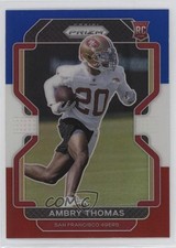 2021 Panini Prizm Rookie Red White & Blue Prizm Ambry Thomas #439 qy7