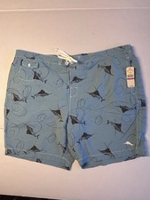 NWT 72 Tommy Bahama Magic Marlin Swim Trunks 7 Light Azure Size XXL Nylon