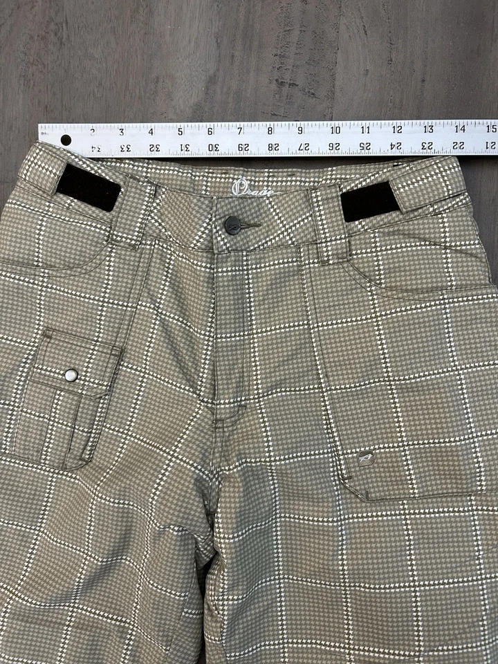 Pantalones de snowboard Orage marrón a cuadros esquí nieve aislados impermeables para mujer medianos Foto 3 de 4