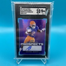 2024 Ashton Jeanty Autograph /15 PA-AJ1 Leaf Electrum SGC 9 Auto 10