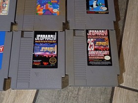 NES Games Lot Of 6! Tetris, Ice Hockey, Jeopardy and 25th, Mario duck hunt, Cali
