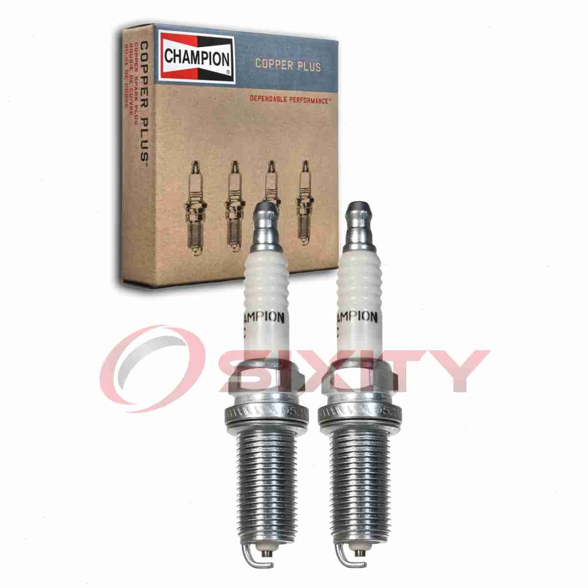 2 pc Champion Copper Plus 975 Spark Plugs for REC10YC4 LFR6C11 LFR6A11 fh